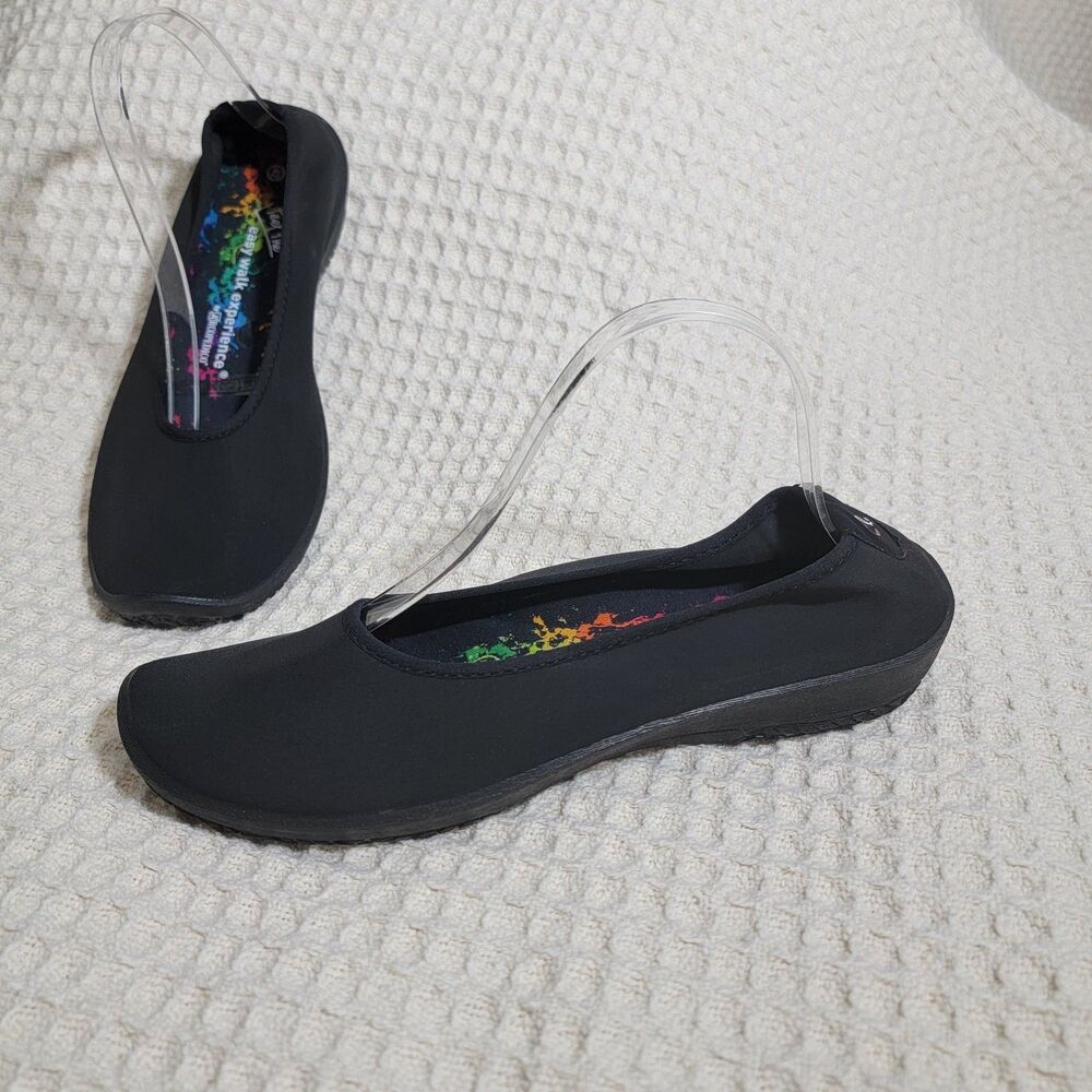 Arcopedico‎ NEW Lolita Black Stretch Ballet Flat Sz EU 42 US 10.5-11 Womens Shoe